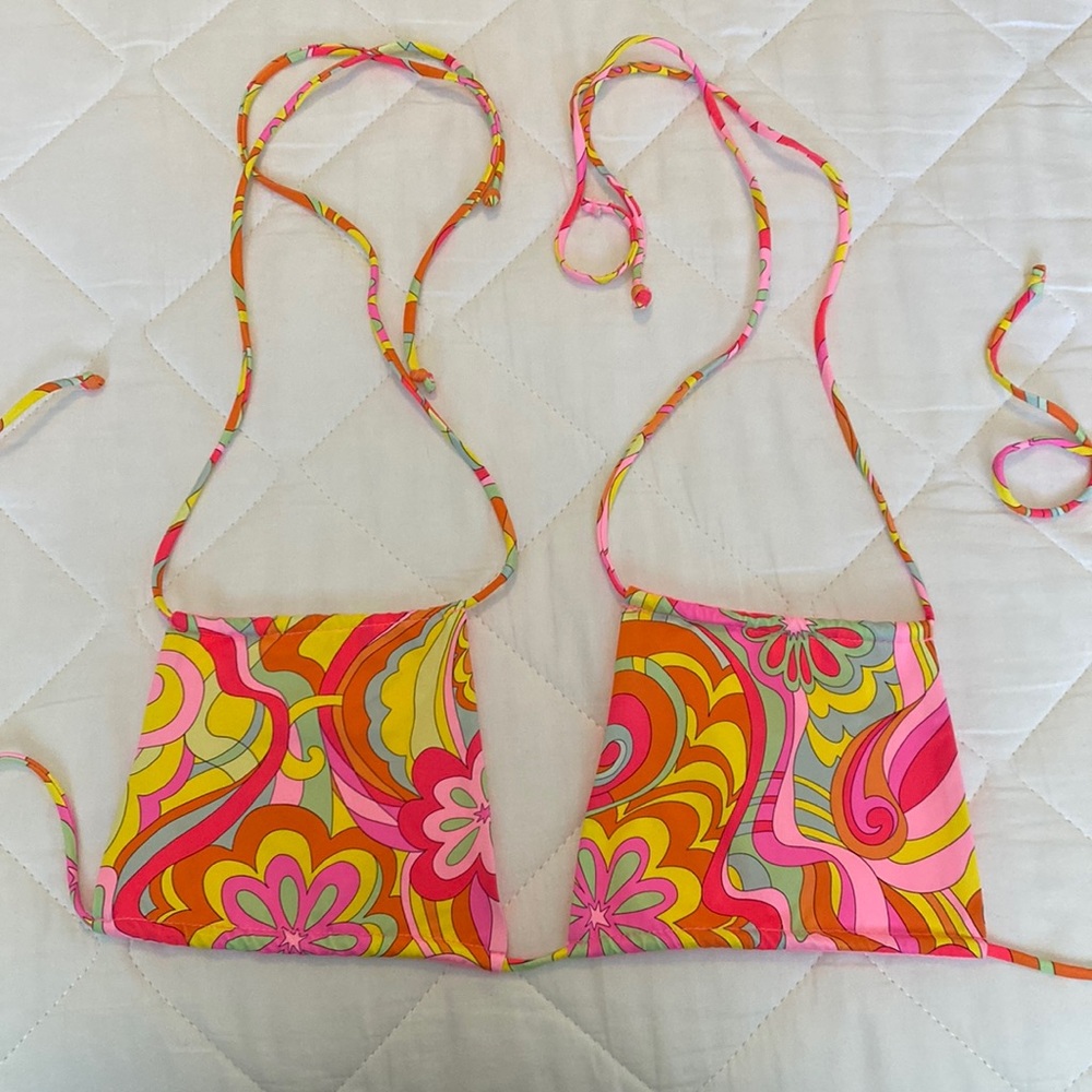 Frankies Bikinis Sand Halter Bikini Top - Far Out